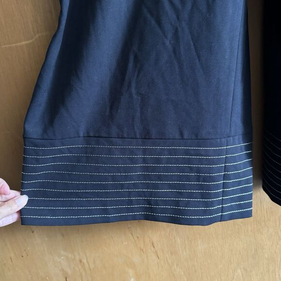 karl lagerfeld Women’s Wide Leg Jumpsuit Black With Stitching Size 12 - Picture 16 of 16